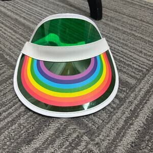 David & Young green transparent visor with rainbow pride casual summer